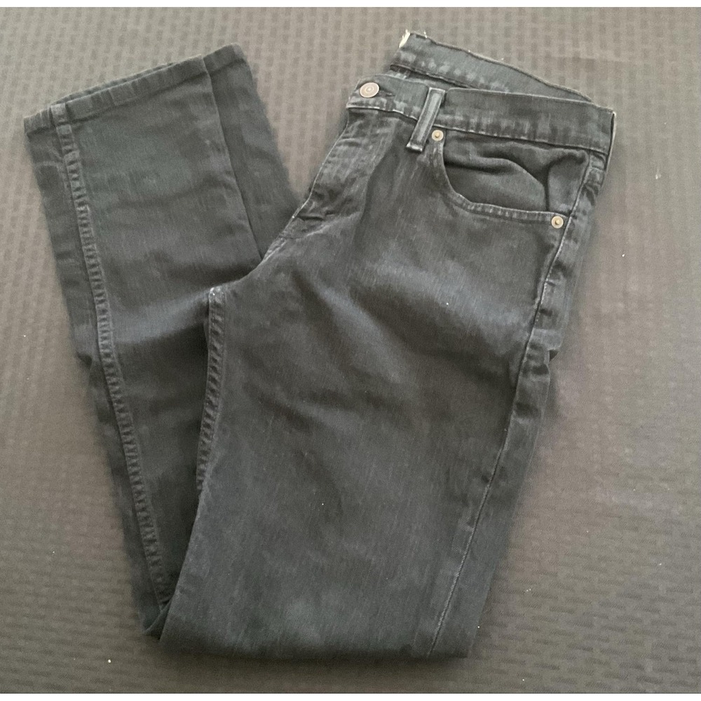 Levi's 511 Jeans Mens 32x32 Black Slim Straight Stretch Dark Wash Denim Pants